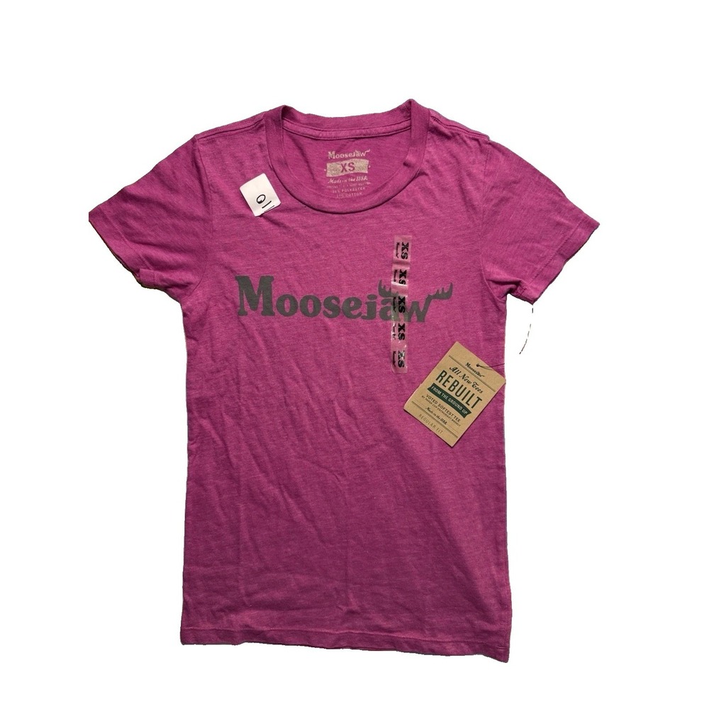 NWT Moosejaw Women's Rebuilt Mystery Tee Short Sleeve T-Shirt Size XS Raspberry